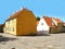 Colorful Historical Danish Buildings in Roskilde Town, Denmark, Scandinavia