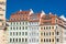 Colorful historical houses in Dresden  historic center, Germany