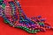 Colorful holiday bead garlands