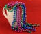 Colorful holiday bead garlands