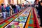 Colorful Holy Week carpet in Antigua, Guatemala