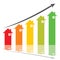 Colorful home price increase graph