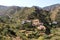 Colorful homes in Vallehermoso town and valley on the island of La Gomera, Canary Islands, Spain