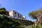 Colorful homes in Vallehermoso town and valley on the island of La Gomera, Canary Islands, Spain