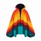 Colorful Hooded Cape: Minimalist Design With Vibrant Spectrum Colors