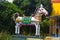 Colorful Horse at the entrance of the temple, on the way to Auroville Village, Pondicherry, Tamil Nadu, India