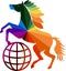 Colorful horse logo