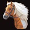 Colorful horse portrait vector 21
