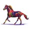 Colorful horse vector illustration / eps