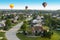 Colorful Hot Air Balloon Flight, Lots of Colors