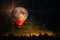 Colorful hot air balloon - moon