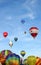 Colorful hot air balloons