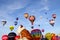 Colorful hot air balloons