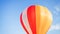 Colorful hot air balloons flying in the blue sky