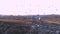 Colorful Hot Air Balloons over the snowy fairy chimneys at sunrise in Cappadocia