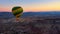 Colorful hot air balloons soaring over the valley at sunrise. Cappadocia,Turkey, autumn