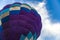 Colorful hot air balloons on white background