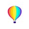 Colorful Hot air travel vector balloon logo icon
