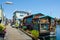 Colorful house boats at Fisherman\'s Wharf in Victoria, BC.