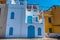 Colorful houses in Alghero seafront