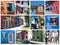 Colorful houses in Burano - collage