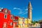 Colorful houses of Burano island