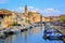 Colorful houses on canal of the old town of Martigues, France