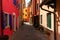 Colorful houses of the city of Caorle Italy