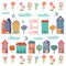 Colorful houses collection. Home sweet home set