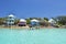 Colorful houses at Exuma, Bahamas