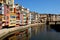 Colorful houses in Girona in Spain