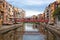 Colorful houses in historic city of Girona