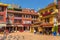 Colorful houses inhabited by the Tibetan community in the square