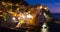 Colorful houses of Manarola, La Spezia in evening from sea view