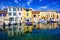 Colorful houses in Martigues Old Town, Provence, France