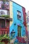 Colorful houses on Neals Yard, small alley in Covent Garden, London, United Kingdom