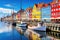 Colorful houses in Nyhavn, Copenhagen, Denmark, Amazing historical city center, Nyhavn New Harbour canal and entertainment