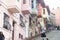 Colorful Houses in old city Balat. Istanbul, Turkey