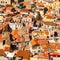 Colorful houses and red roofs