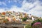 Colorful houses in residential district. Las Palmas. Gran Canaria.