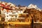 Colorful houses on rocks