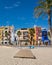 Colorful houses in seaside of Villajoyosa in Spain