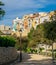 Colorful houses in seaside of Villajoyosa in Spain