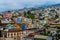 Colorful houses in slums of the city Valparaiso, Chile