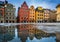 Colorful houses in Stockholm`s Gamla Stan old town district, Sweden