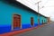 Colorful houses in the streets of the colonial city of Leon, Nicaragua