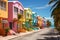 Colorful houses on a sunny day in Key West, Florida