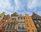 Colorful houses, tenements in old town Gdansk