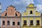 Colorful houses in town Telc,Czech republic