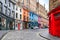 Colorful houses on Victoria Street, Edinburgh, Scotland, UK